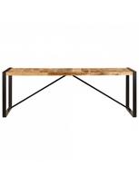 rudas valgomasis stalas - Valgomojo stalas VLX Solid Mango Wood, rudas/juodas, 2200 mm x 1000 mm x 750 mm - 2 nuotrauka