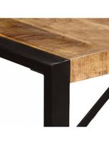 rudas valgomasis stalas - Valgomojo stalas VLX Solid Mango Wood, rudas/juodas, 2200 mm x 1000 mm x 750 mm - 3 nuotrauka