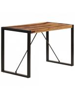stalas 120 x 60 - Valgomojo stalas VLX Solid Sheesham Wood, rudas/juodas, 1200 mm x 600 mm x 760 mm - 4 nuotrauka