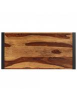 stalas 120 x 60 - Valgomojo stalas VLX Solid Sheesham Wood, rudas/juodas, 1200 mm x 600 mm x 760 mm - 5 nuotrauka