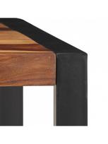 stalas 120 x 60 - Valgomojo stalas VLX Solid Sheesham Wood, rudas/juodas, 1200 mm x 600 mm x 760 mm - 6 nuotrauka