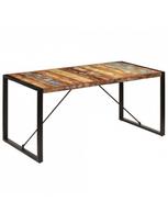 lynai kg - Valgomojo stalas VLX Solid Reclaimed Wood, rudas, 1600 mm x 800 mm x 750 mm - 1 nuotrauka