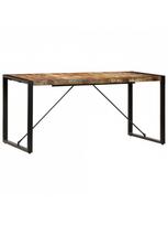 lynai kg - Valgomojo stalas VLX Solid Reclaimed Wood, rudas, 1600 mm x 800 mm x 750 mm - 3 nuotrauka