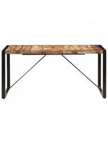 lynai kg - Valgomojo stalas VLX Solid Reclaimed Wood, rudas, 1600 mm x 800 mm x 750 mm - 4 nuotrauka