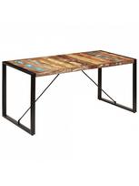lynai kg - Valgomojo stalas VLX Solid Reclaimed Wood, rudas, 1600 mm x 800 mm x 750 mm - 6 nuotrauka