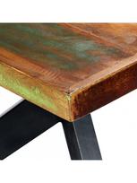 rudas valgomasis stalas - Valgomojo stalas VLX Solid Reclaimed Wood, rudas, 2000 mm x 1000 mm x 750 mm - 6 nuotrauka
