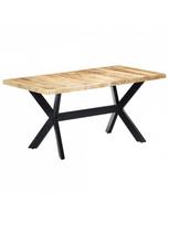 Valgomojo stalas VLX 247433, šviesiai ruda, 1600 mm x 800 mm x 750 mm