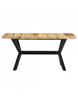 valgomojo stalas 160 80 - Valgomojo stalas VLX 247433, šviesiai ruda, 1600 mm x 800 mm x 750 mm - 2 nuotrauka
