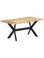 valgomojo stalas 160 80 - Valgomojo stalas VLX 247433, šviesiai ruda, 1600 mm x 800 mm x 750 mm - 9 nuotrauka