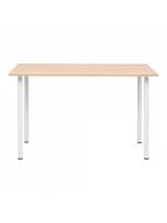 stalas 120 x 60 - Valgomojo stalas VLX 245728, baltas/ąžuolo, 1200 mm x 600 mm x 730 mm - 2 nuotrauka