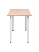 stalas 120 x 60 - Valgomojo stalas VLX 245728, baltas/ąžuolo, 1200 mm x 600 mm x 730 mm - 3 nuotrauka