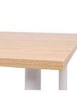 stalas 120 x 60 - Valgomojo stalas VLX 245728, baltas/ąžuolo, 1200 mm x 600 mm x 730 mm - 5 nuotrauka