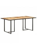 Valgomojo stalas VLX Rough Mango Wood 320695, rudas/juodas, 1800 mm x 900 mm x 760 mm