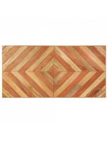 rudas valgomasis stalas - Valgomojo stalas VLX Solid Acacia and Mango Wood 323545, rudas/baltas, 1200 mm x 600 mm x 760 mm - 5 nuotrauka