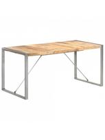 rudas valgomasis stalas - Valgomojo stalas VLX Solid Rough Mango Wood 321563, rudas/pilkas, 1600 mm x 800 mm x 750 mm - 1 nuotrauka