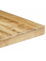 rudas valgomasis stalas - Valgomojo stalas VLX Rough Mango Wood 323566, juodas/šviesiai ruda, 1600 mm x 800 mm x 760 mm - 5 nuotrauka