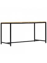 rudas valgomasis stalas - Valgomojo stalas VLX Solid Rough Mango Wood 247811, rudas/juodas, 1400 mm x 700 mm x 750 mm - 2 nuotrauka