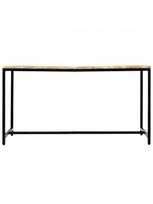 rudas valgomasis stalas - Valgomojo stalas VLX Solid Rough Mango Wood 247811, rudas/juodas, 1400 mm x 700 mm x 750 mm - 4 nuotrauka