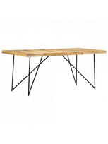 pigu lt valgomojo stalai - Valgomojo stalas VLX Solid Mango Wood 282880, juodas/šviesiai ruda, 1800 mm x 900 mm x 760 mm - 2 nuotrauka