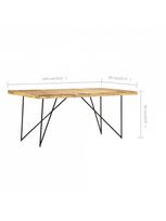 pigu lt valgomojo stalai - Valgomojo stalas VLX Solid Mango Wood 282880, juodas/šviesiai ruda, 1800 mm x 900 mm x 760 mm - 4 nuotrauka