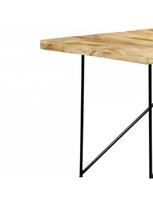 pigu lt valgomojo stalai - Valgomojo stalas VLX Solid Mango Wood 282880, juodas/šviesiai ruda, 1800 mm x 900 mm x 760 mm - 5 nuotrauka