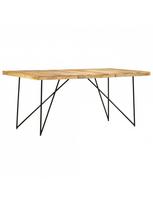 pigu lt valgomojo stalai - Valgomojo stalas VLX Solid Mango Wood 282880, juodas/šviesiai ruda, 1800 mm x 900 mm x 760 mm - 7 nuotrauka