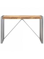 valgomojo pilkas stalas - Valgomojo stalas VLX Solid Rough Mango Wood 321561, rudas/pilkas, 1200 mm x 600 mm x 750 mm - 2 nuotrauka