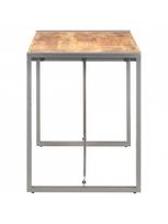 valgomojo pilkas stalas - Valgomojo stalas VLX Solid Rough Mango Wood 321561, rudas/pilkas, 1200 mm x 600 mm x 750 mm - 3 nuotrauka