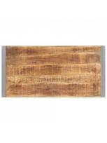 valgomojo pilkas stalas - Valgomojo stalas VLX Solid Rough Mango Wood 321561, rudas/pilkas, 1200 mm x 600 mm x 750 mm - 5 nuotrauka