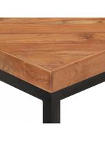 rudas valgomasis stalas - Valgomojo stalas VLX Solid Acacia & Mango Wood, rudas/juodas, 1200 mm x 600 mm x 750 mm - 5 nuotrauka