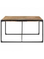 rudas valgomasis stalas - Valgomojo stalas VLX Rough Mango Wood 321572, rudas/juodas, 1400 mm x 1400 mm x 750 mm - 2 nuotrauka