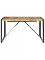 rudas valgomasis stalas - Valgomojo stalas VLX Rough Mango Wood 321572, rudas/juodas, 1400 mm x 1400 mm x 750 mm - 3 nuotrauka