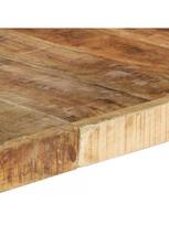 rudas valgomasis stalas - Valgomojo stalas VLX Rough Mango Wood 321572, rudas/juodas, 1400 mm x 1400 mm x 750 mm - 5 nuotrauka