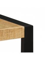 mediena 70 mm - Valgomojo stalas VLX Solid Mango Wood 247420, rudas/juodas, 1400 mm x 700 mm x 750 mm - 6 nuotrauka