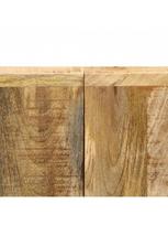 mediena 70 mm - Valgomojo stalas VLX Solid Mango Wood 247420, rudas/juodas, 1400 mm x 700 mm x 750 mm - 7 nuotrauka