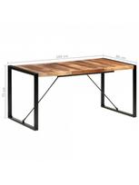 spalvotas valgomojo stalas - Valgomojo stalas VLX Solid Wood 321541, įvairių spalvų, 1600 mm x 800 mm x 750 mm - 7 nuotrauka