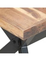 rudas valgomasis stalas - Valgomojo stalas VLX Solid Wood 321547, rudas/juodas, 1600 mm x 800 mm x 750 mm - 5 nuotrauka