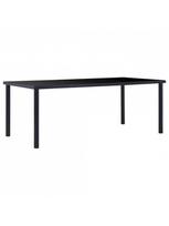 Valgomojo stalas VLX Dining Table 281856, juodas, 2000 mm x 1000 mm x 750 mm