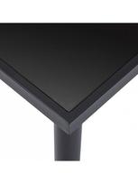 grudinto stiklo stalas - Valgomojo stalas VLX Dining Table 281856, juodas, 2000 mm x 1000 mm x 750 mm - 4 nuotrauka