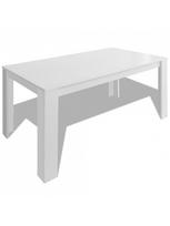 staliukas deze - Valgomojo stalas VLX Chipboard 243056, baltas, 1400 mm x 800 mm x 750 mm - 3 nuotrauka