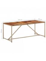masyvo stalas 1800 - Valgomojo stalas VLX, rudas, 1800 mm x 900 mm x 760 mm - 7 nuotrauka