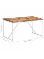 akacijos valgomojo stalas - Valgomojo stalas VLX, rudas, 1400 mm x 700 mm x 760 mm - 6 nuotrauka