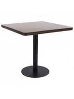 80x80 stalas - Bistro staliukas, 80x80 cm, MDF, tamsiai rudos spalvos - 1 nuotrauka