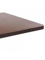 80x80 stalas - Bistro staliukas, 80x80 cm, MDF, tamsiai rudos spalvos - 3 nuotrauka