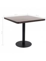 80x80 stalas - Bistro staliukas, 80x80 cm, MDF, tamsiai rudos spalvos - 5 nuotrauka