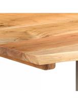 rudas valgomasis stalas - Valgomojo stalas VLX Dining Table, rudas/sidabro, 1600 mm x 800 mm x 760 mm - 5 nuotrauka