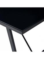 grudinto stiklo stalas - Valgomojo stalas VLX Tempered Glass 281558, juodas, 1800 mm x 900 mm x 750 mm - 4 nuotrauka