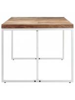 akacijos valgomojo stalas - Valgomojo stalas VLX 323551, baltas/medžio, 1800 mm x 900 mm x 760 mm - 3 nuotrauka
