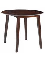 Valgomojo stalas VLX 245367, tamsiai ruda, 900 mm x 900 mm x 750 mm