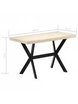 600 x 1200 - Valgomojo stalas VLX 247442, šviesiai ruda, 1200 mm x 600 mm x 750 mm - 7 nuotrauka